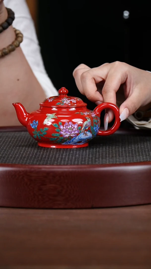茶壶紫砂104YJB 大红袍 笑樱