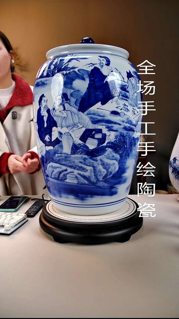 摆件陶景德镇手绘陶瓷27