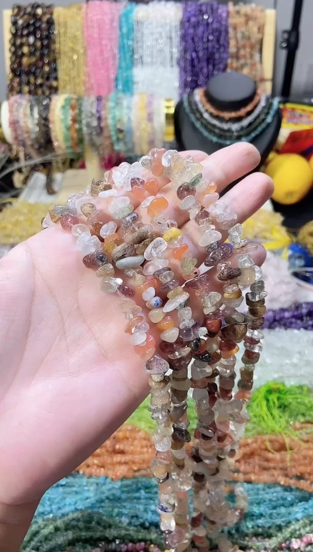 未镶嵌珠宝半成品水晶彩发晶