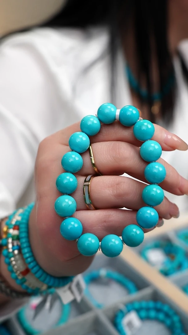 未镶嵌绿松石手链B0236