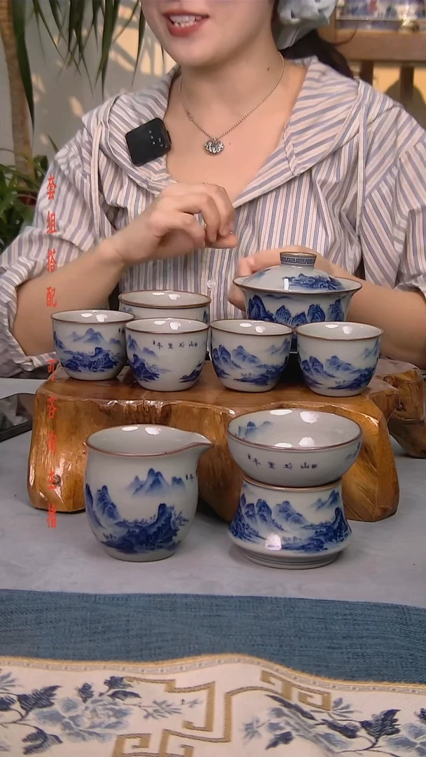 简装家用款8件套 老陶泥开片纹陶瓷茶具