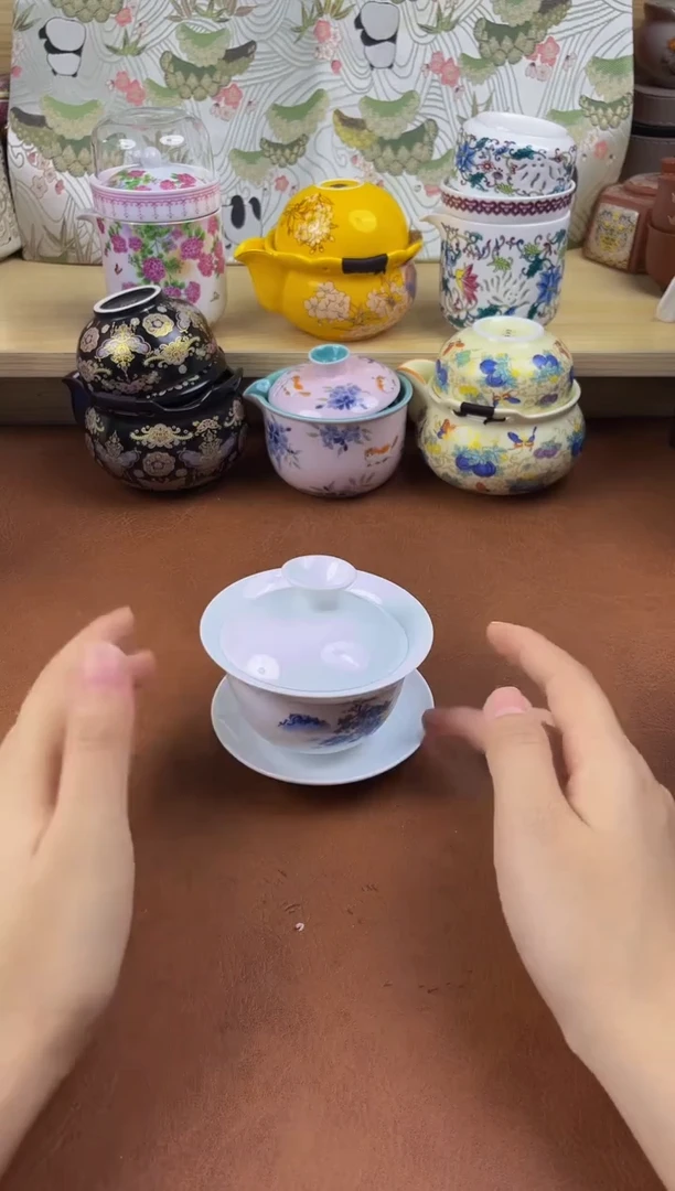 陶陶瓷茶具摆件旅行套组