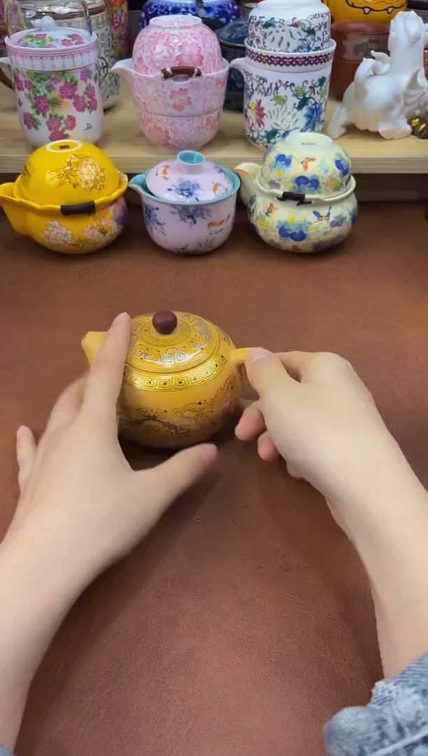 陶陶瓷茶具摆件旅行套组