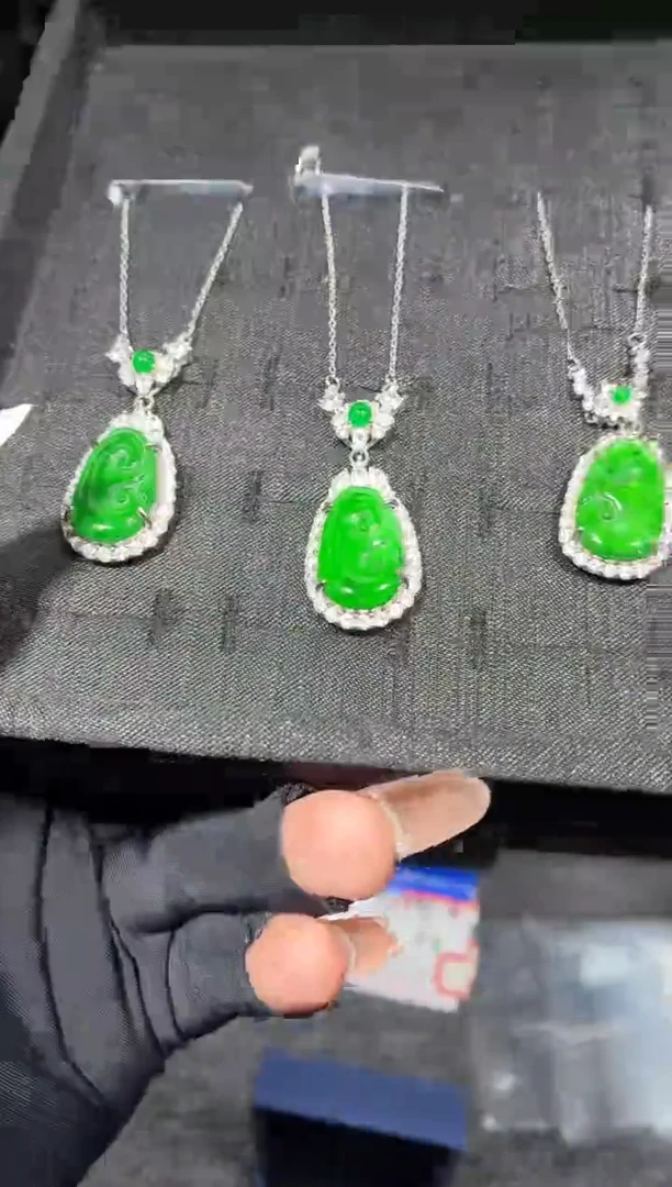 银S925镶嵌定制翡翠21定制翡翠-多样性发货（发其一）