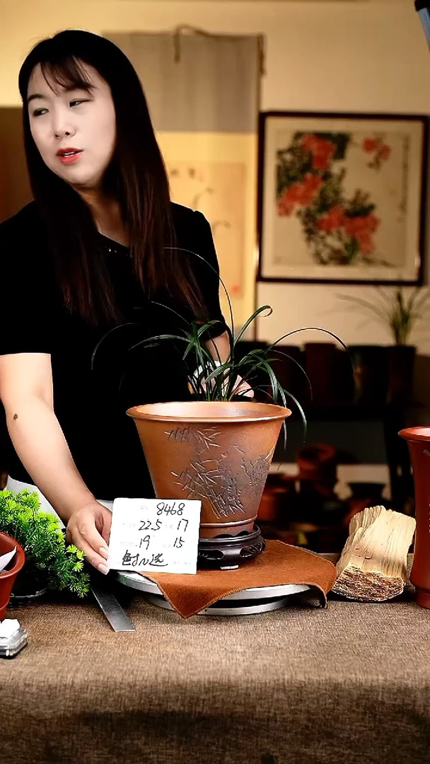 紫砂花盆花卉工艺8468+s
