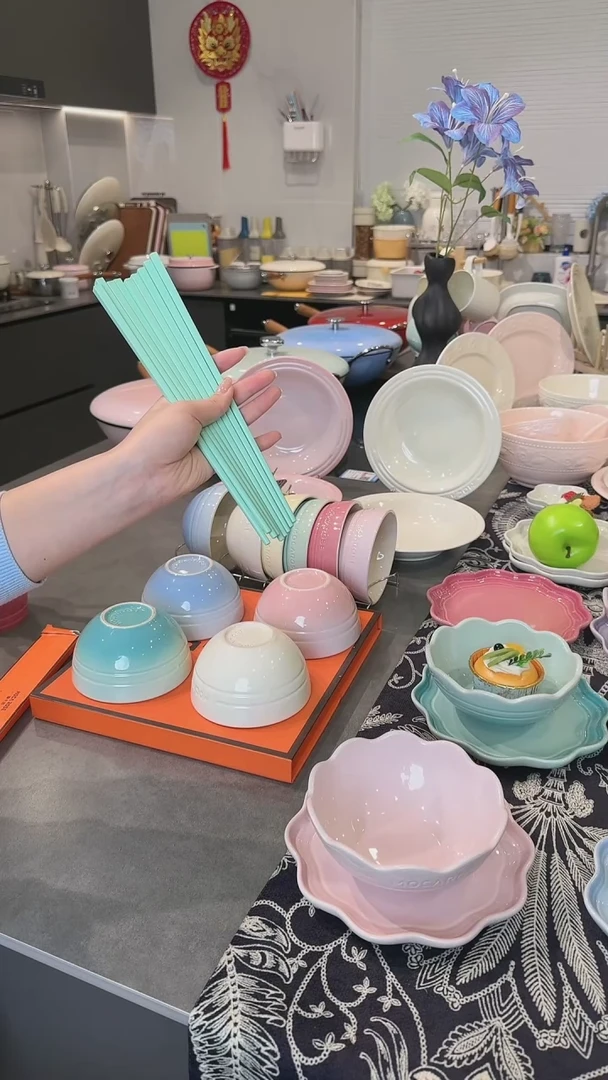 【闪购商品】瓷筷子SPS6双盒装-孔雀青