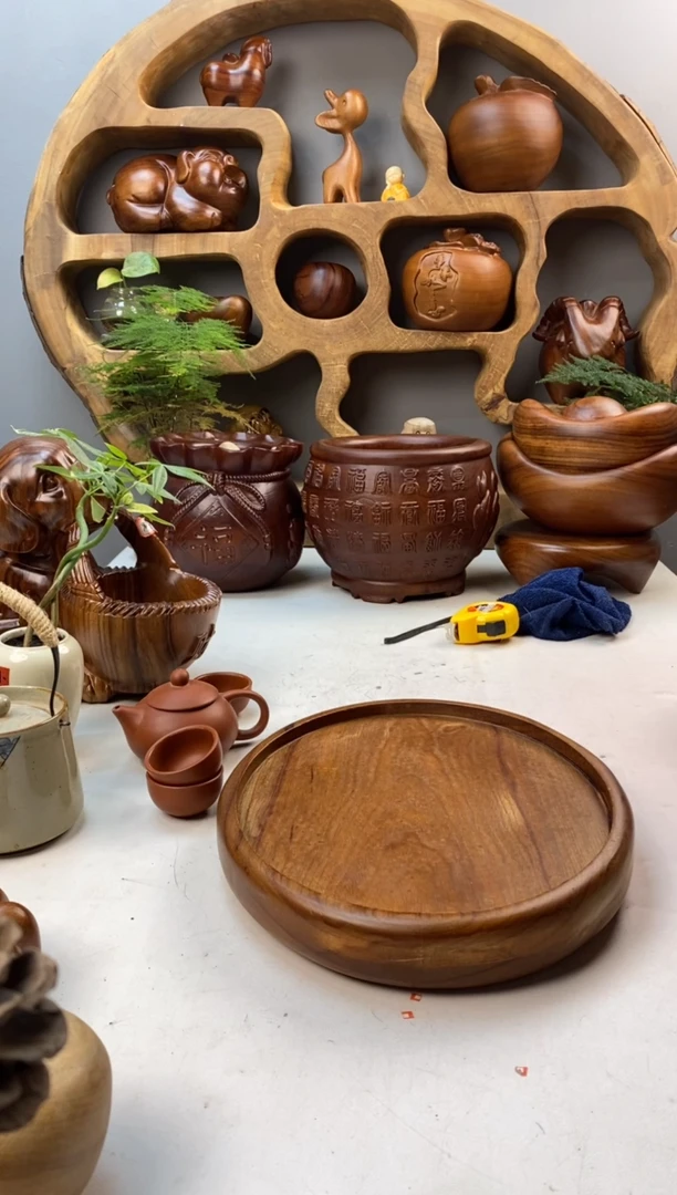 香樟木A12椭圆盘/尺寸