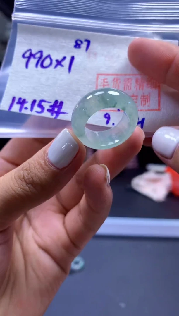 未镶嵌定制翡翠戒圈#990元-毛货需精细抛光