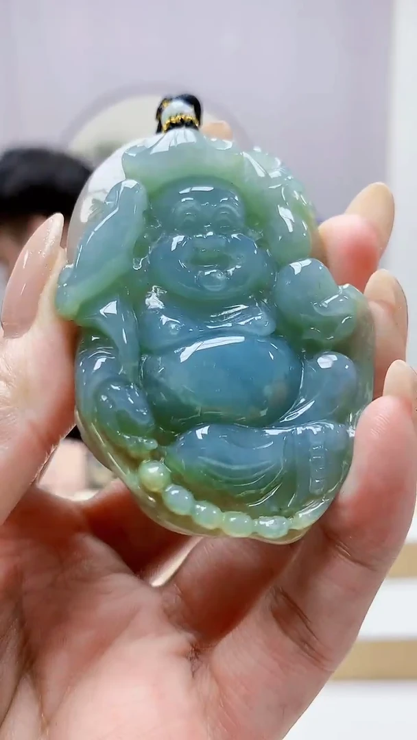 未镶嵌定制翡翠5060MM-毛货挂件102