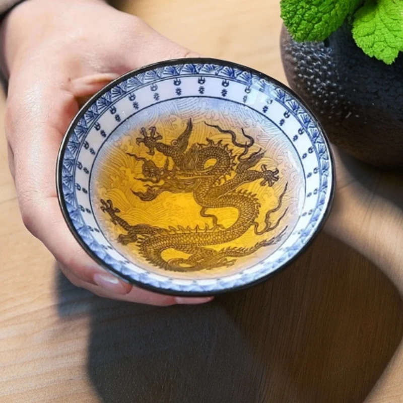 高端蓝龙斗笠杯主人杯