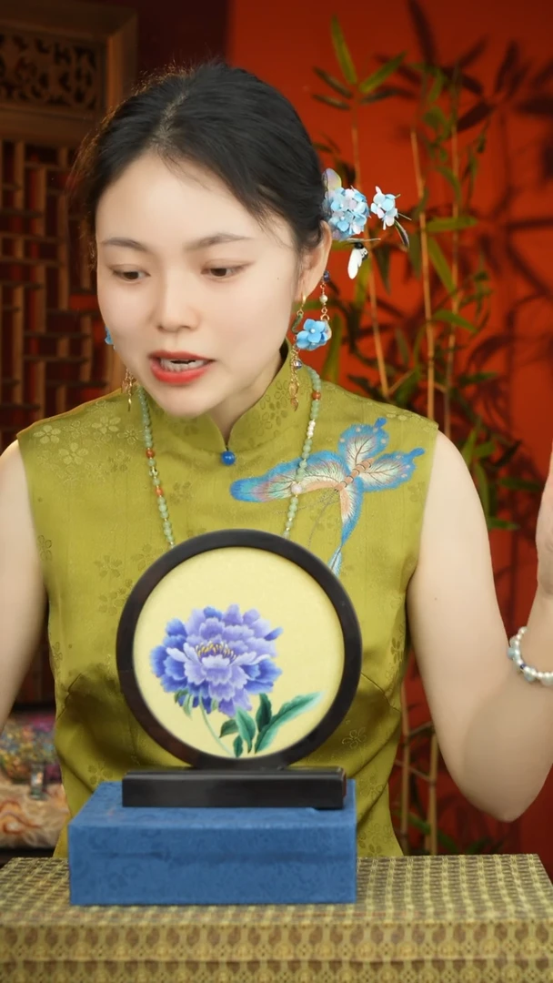 刺绣非遗苏绣纯手工双面绣摆件