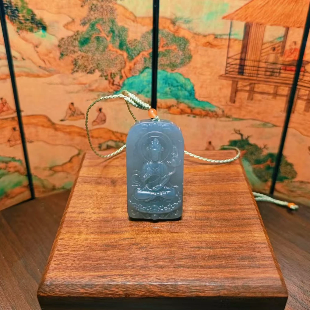 E和田玉大势至菩萨吊坠（马）0027