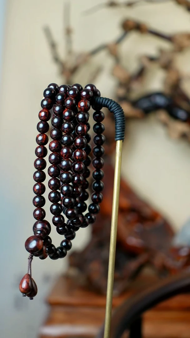 木虎*行本降真香红降花梨公顶级高货手串