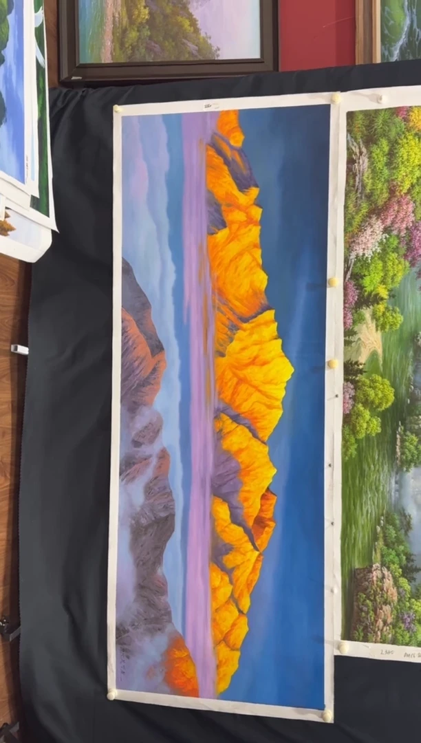 油画【53号】约2.2米丨朝鲜原创纯手绘孤品油画丨顺丰包邮