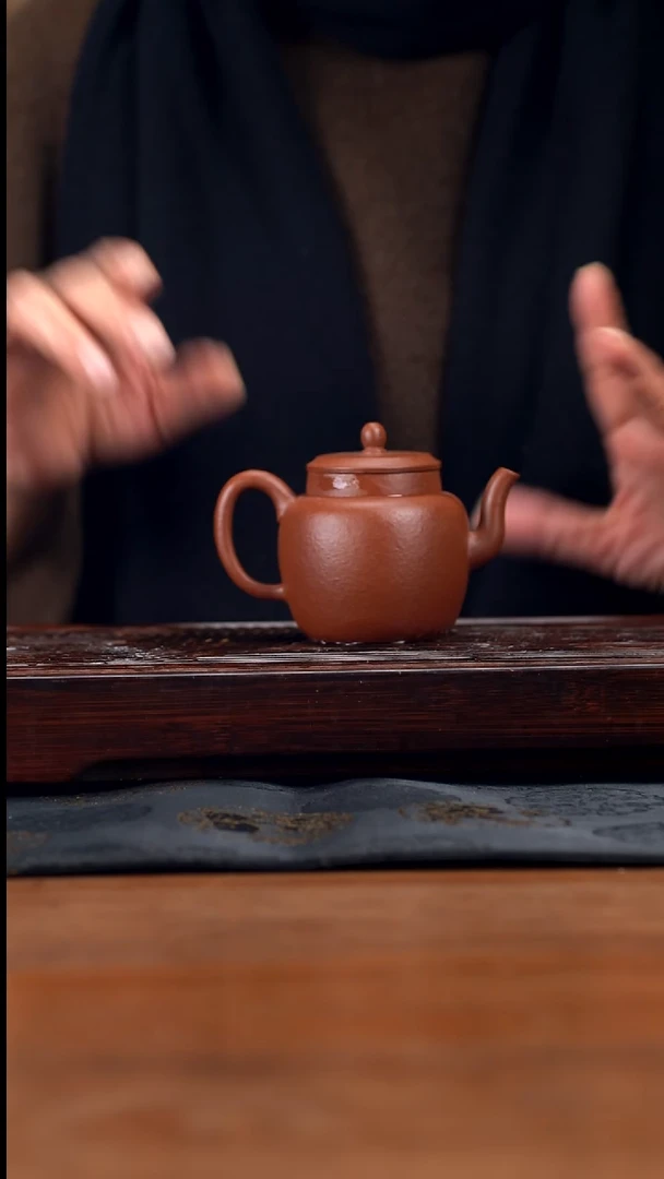 【闪购商品】紫砂茶壶200cc黄龙山原矿朱泥笠帽宫灯2