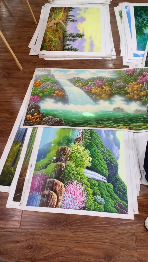 油画【60号】朝鲜原创手绘油画【功勋Ⅰ级画家丨孤品佳作】【顺丰包邮】