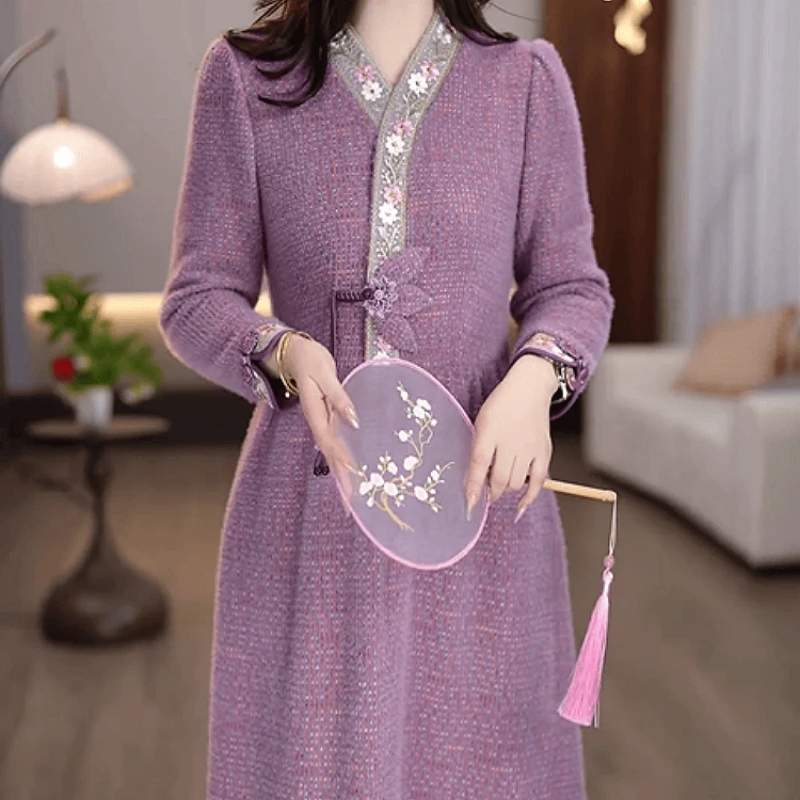 C125【连衣裙】2025冬季新款高端精致时尚百搭优雅显瘦轻奢连衣裙