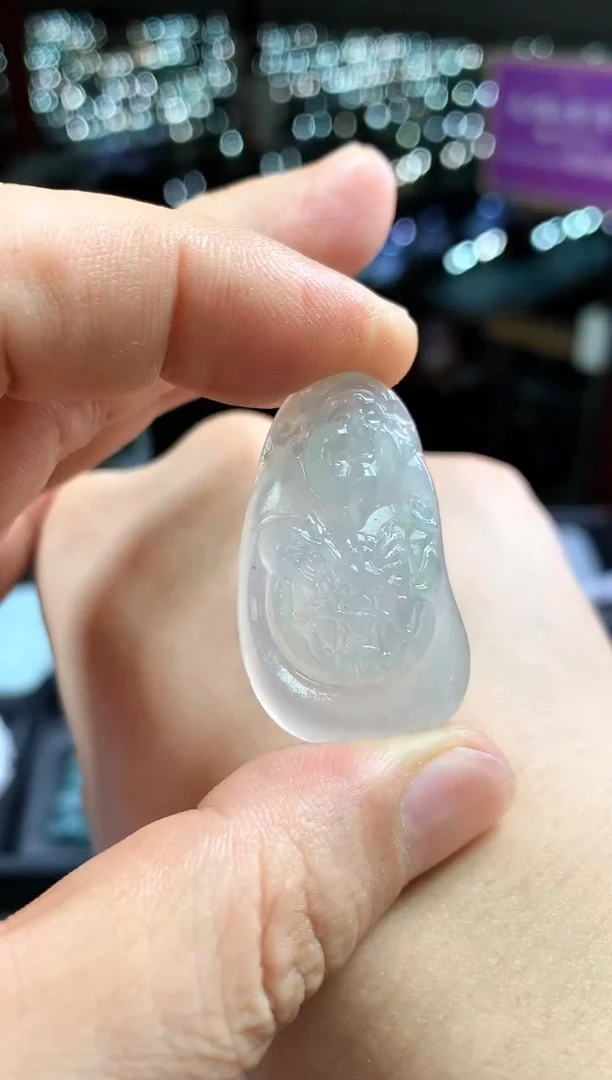 定制翡翠未镶嵌翡翠吊坠--12841