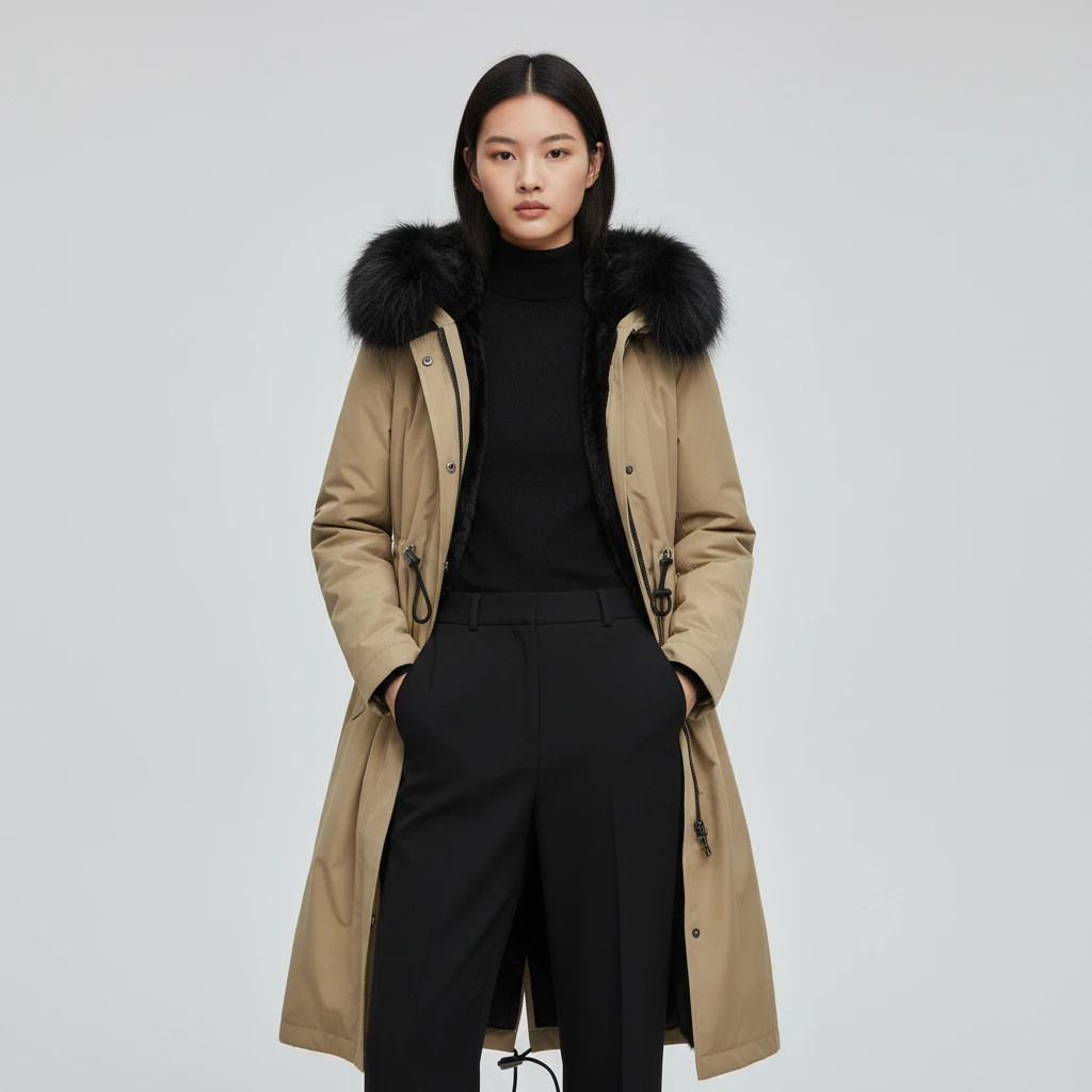 HONB红贝缇时尚保暖休闲冬季加厚派克服