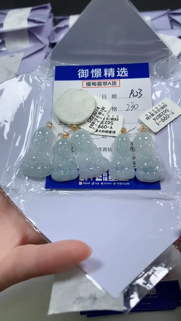 颈饰18K金镶嵌翡翠19多样性发货其一