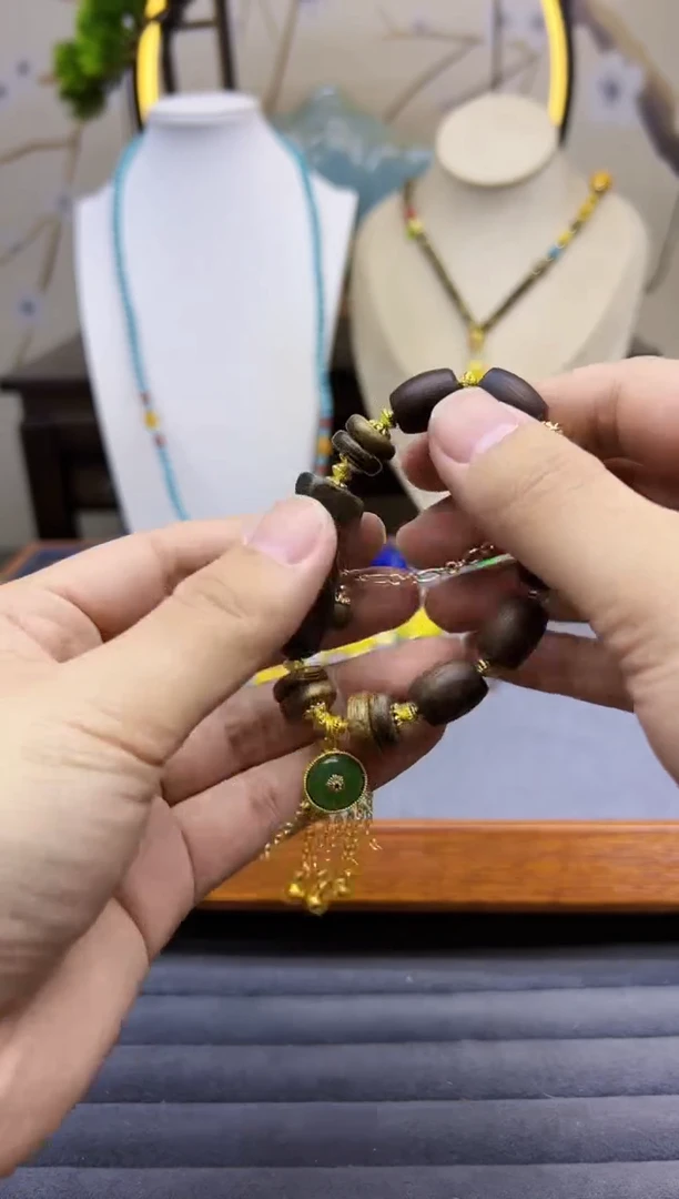 【闪购商品】和田玉（糖玉）手链14K金镶嵌S258```````