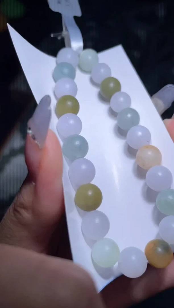 定制翡翠未镶嵌天然缅甸A货翡翠手串14