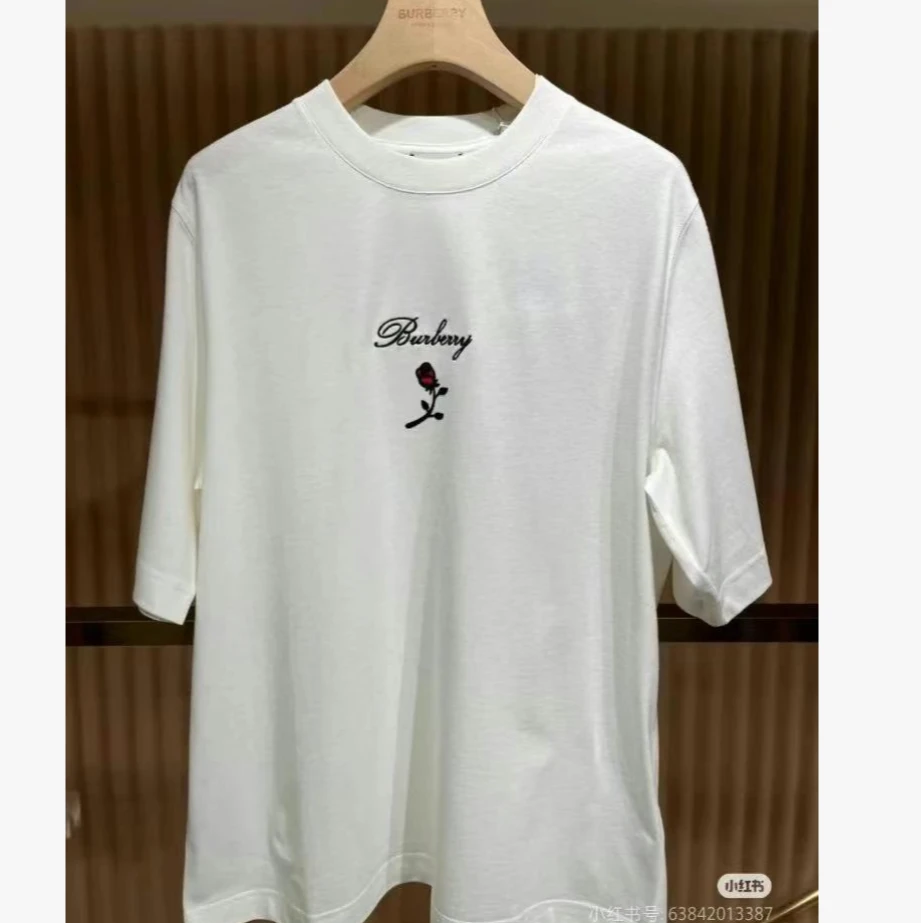 【香港直邮】Burberry博柏利男款T恤字母印花圆领套头短袖 80837281