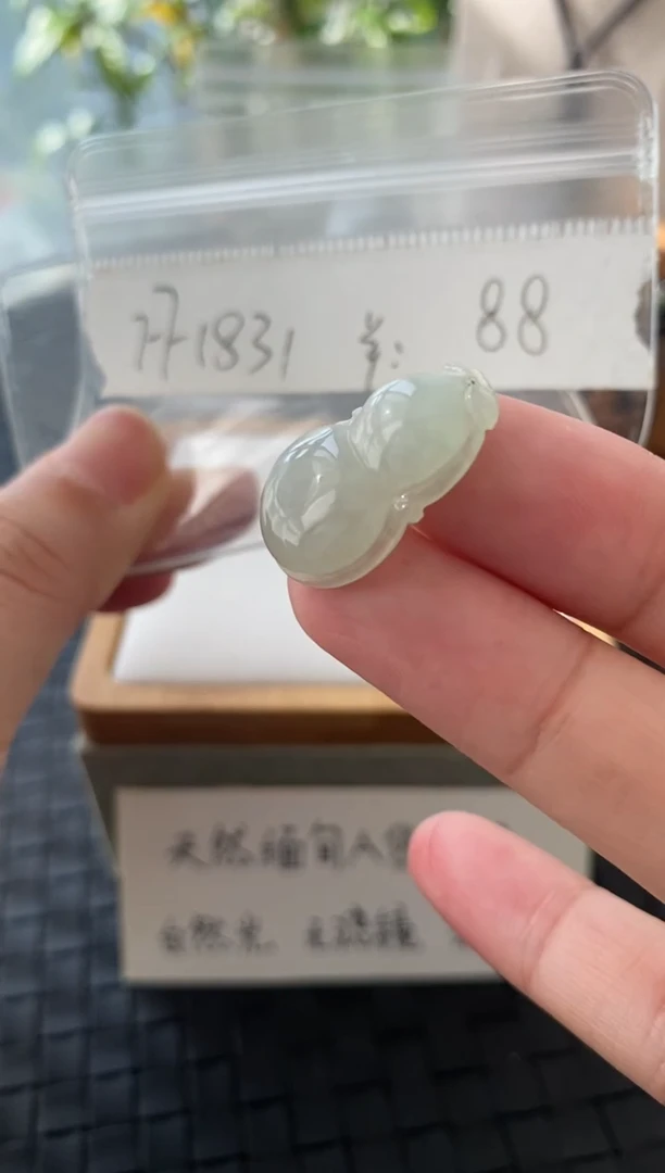 吊坠(不含链)银S925镶嵌翡翠FF1831