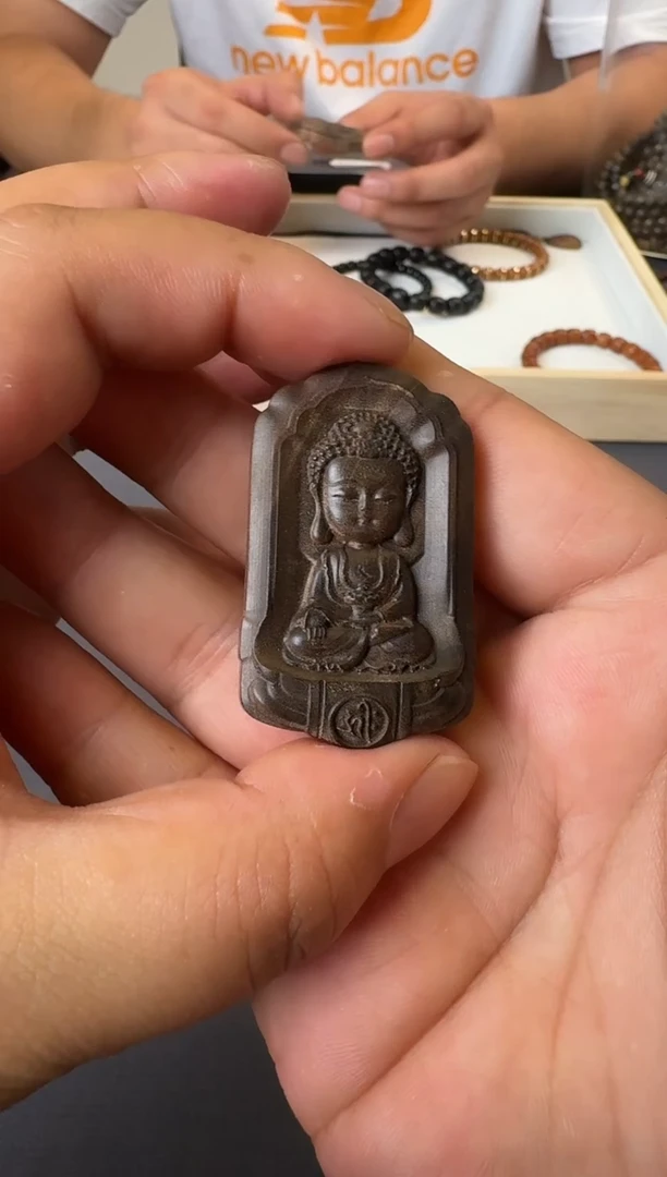 檀香木手串/手链印度阴沉老山檀无事牌
