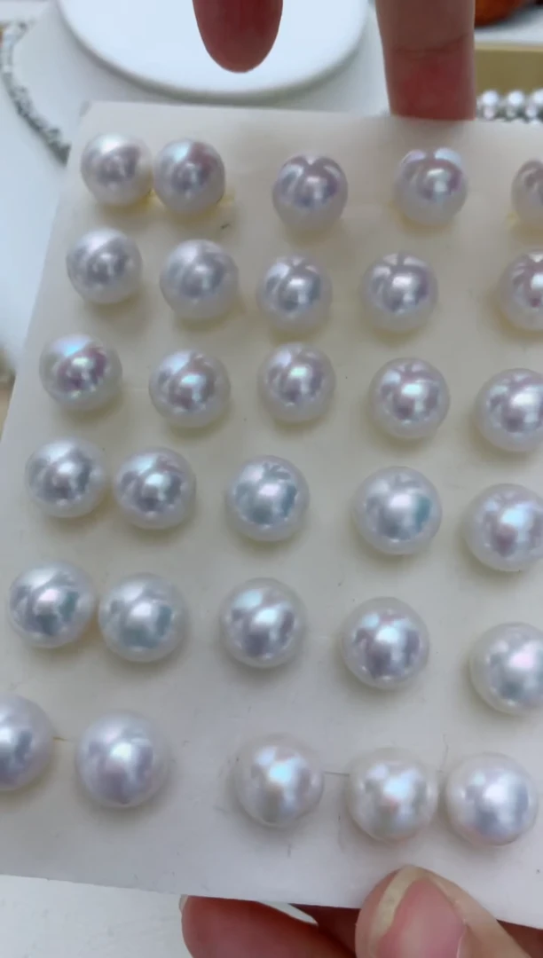 银S925镶嵌淡水珍珠耳饰w7 多样性发其一