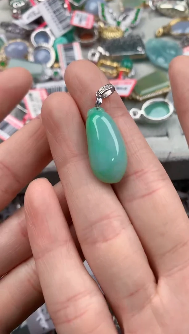 银S925镶嵌戒指翡翠111   1