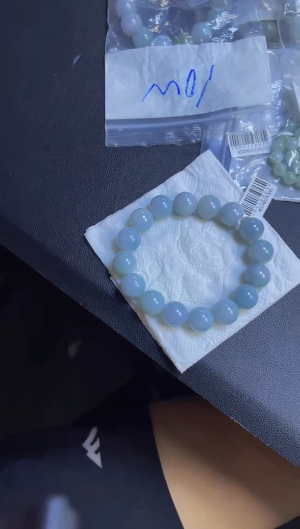 定制翡翠未镶嵌珠串13+