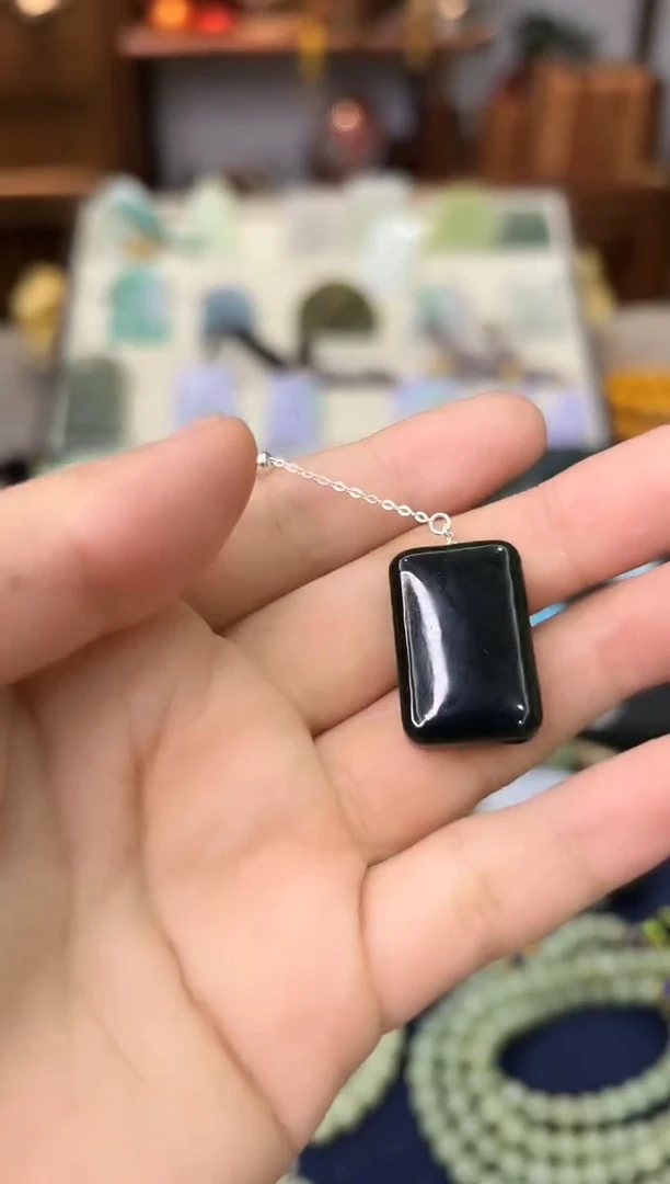 和田玉银S925镶嵌吊坠(赠链)无事牌-581710