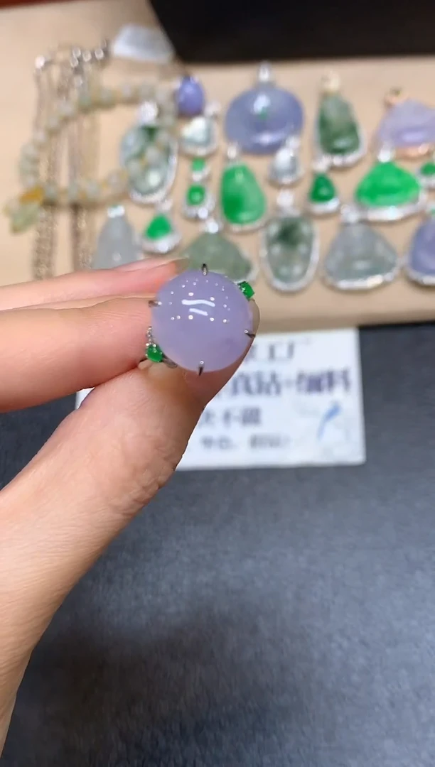 18K金镶嵌戒指翡翠17【24小时鉴赏期】