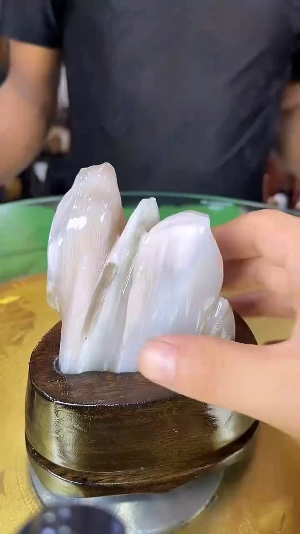 硅化玉珠宝奇石未镶嵌缅甸天然树化玉摆件