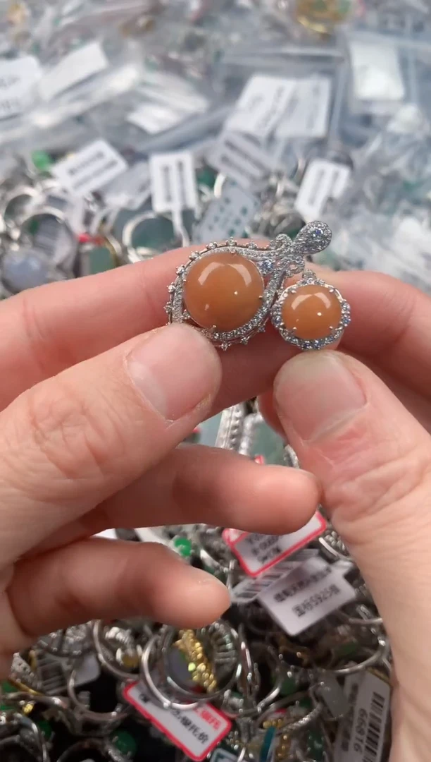 银S925镶嵌戒指翡翠2                        1