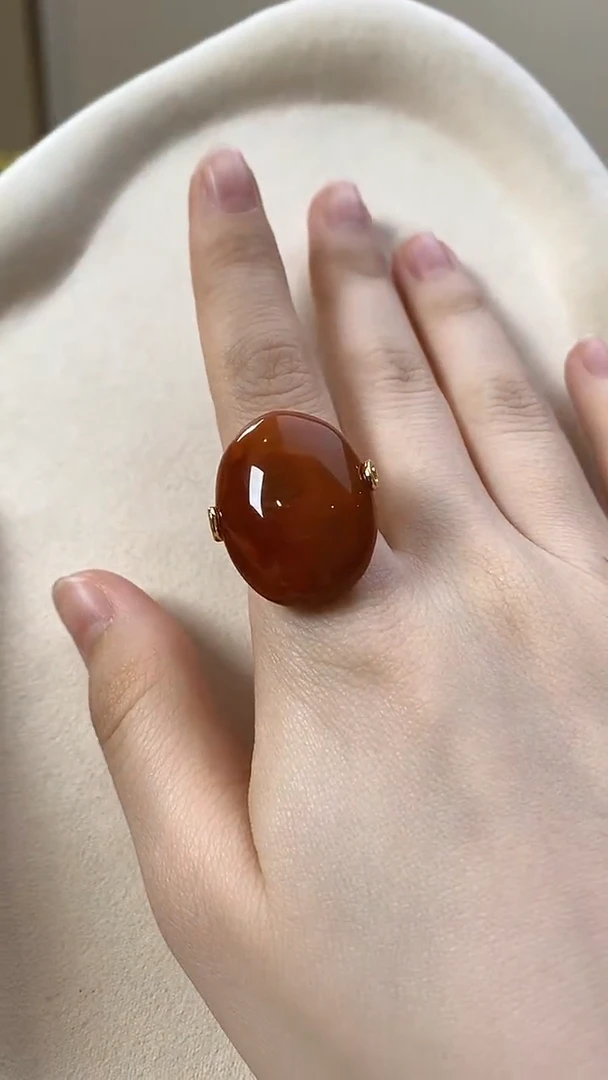 未镶嵌南红玛瑙戒指戒指
