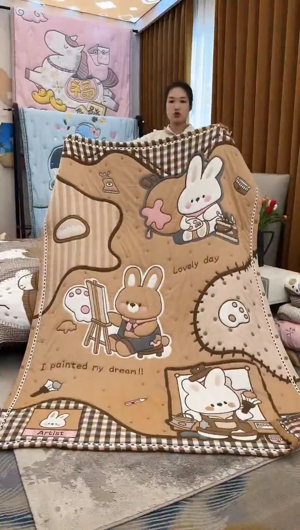 棉花绘画小兔-150x200