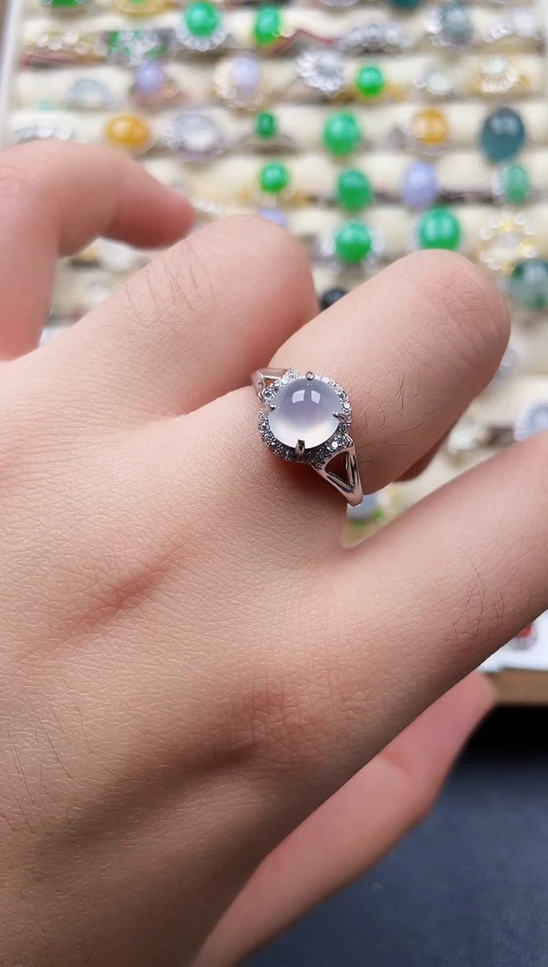 银S925镶嵌戒指翡翠38