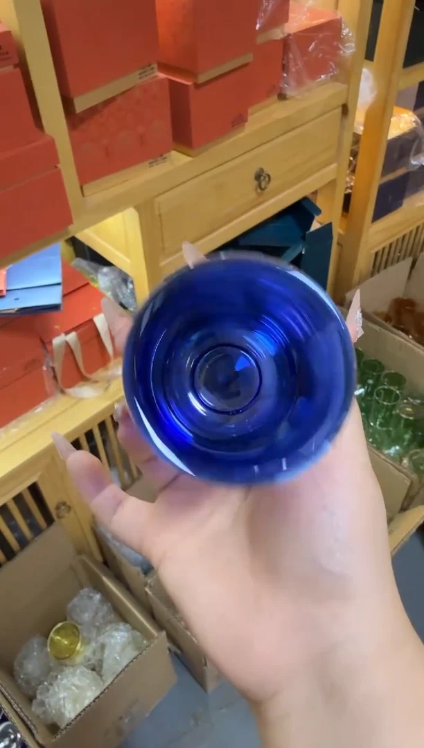 蓝色双层小杯子