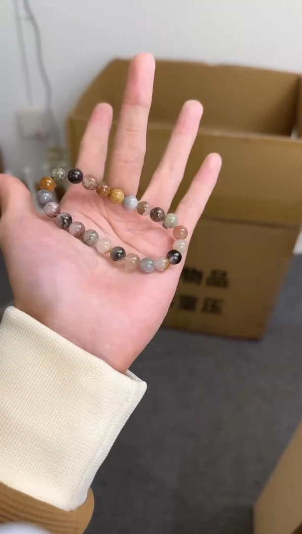 未镶嵌手串水晶天然四季幽灵满盆共生兔毛 多样性发一