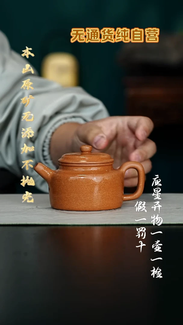 茶壶紫砂老宕口黄金段 大亨德钟 200cc
