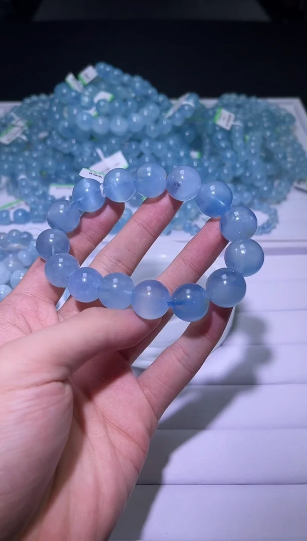 1海蓝宝石（处理）X031-15mm海蓝宝单圈-多样性发其一