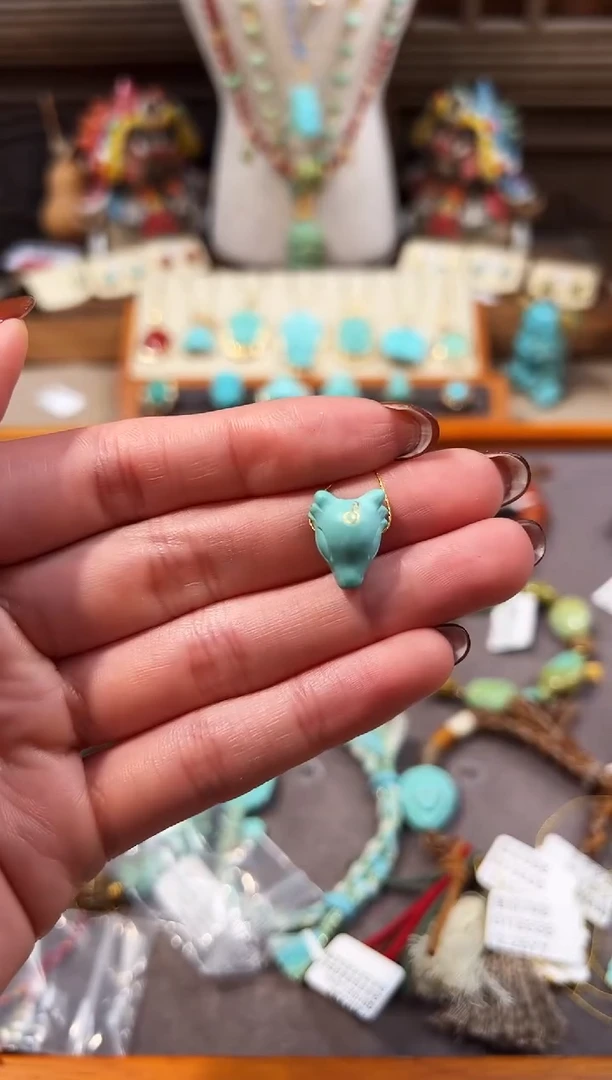 未镶嵌绿松石配饰小鹿三通