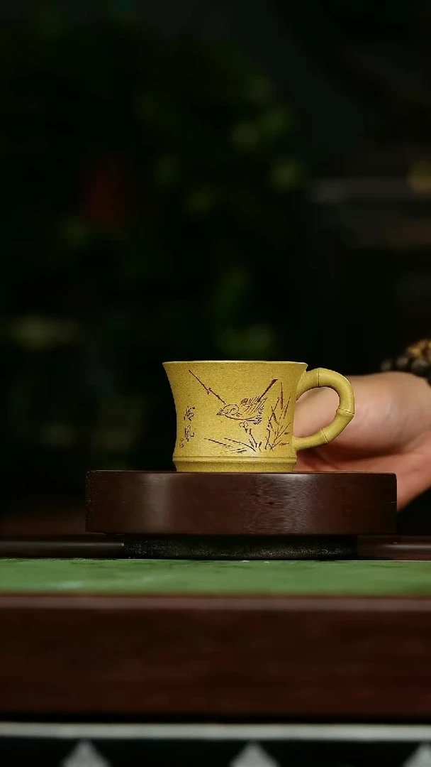 茶壶紫砂s27黄金段竹段主人杯