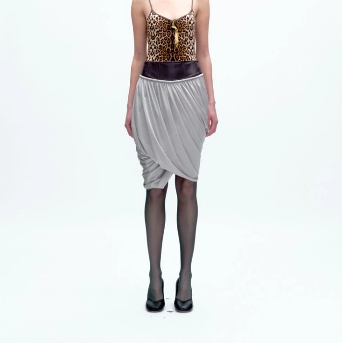 【JACQUES WEI】25秋冬JW-25AW-BQ006设计师拼接垂感半裙