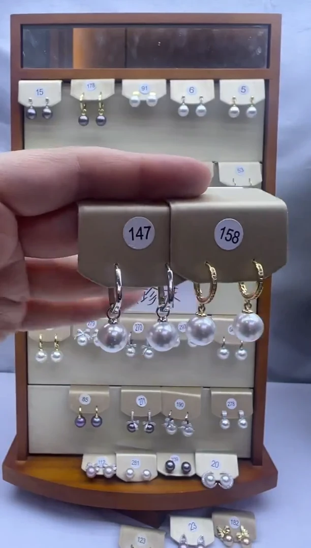 未镶嵌耳饰淡水珍珠147+158