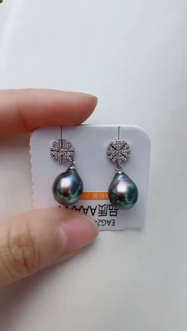 【闪购商品】海水珍珠耳饰银S925镶嵌A82