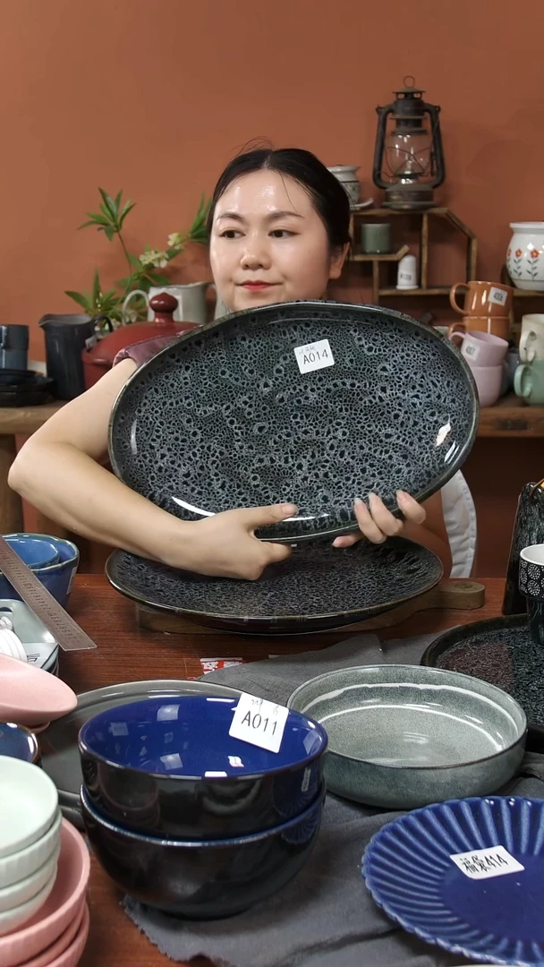 碗A014陶瓷盘2件套微瑕