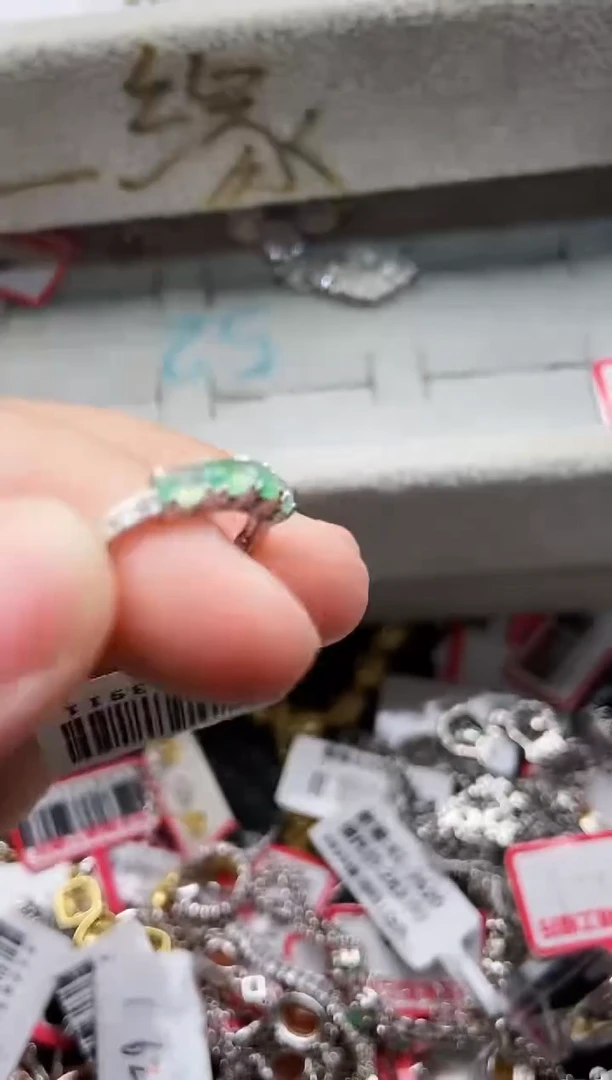 【闪购商品】翡翠戒指银S925镶嵌2222222-9